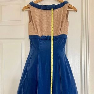 Vintage 1950s Blue Velvet Dress